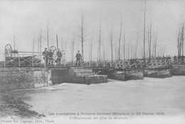 Les Inondations à Fontaine- Valmont. (Belgique) Le 26 Février 1906 - Autres & Non Classés