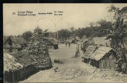 Carte Obl. N° 43 Vue 39  Stanley-Falls: In Village   Obl. Sakania  30/11/1921 - Entiers Postaux