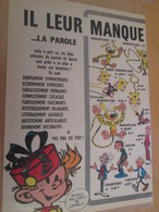 CLI718 FIGURINES DE BD ARTICULEES GASTON MARSU , 2 Feuilles 2 Pages Prises Dans Revue Spirou Des 60/70's - Little Figures - Plastic