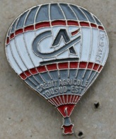 MONTGOLFIERE GRISE - BLANCHE - ROUGE - CREDIT AGRICOLE SUD EST  - AC - FGNCA -    (20) - Luchtballons