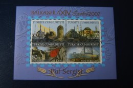 Türkei  2007  Mi. Block 64 **   Balkanfila XIV. Stamp Exhibition   /  Souvenir Sheet   / MNH - Blocks & Sheetlets