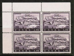 GREECE  Scott # 694** VF MINT NH CORNER BLOCK Of 4 LG-578 - Blokken & Velletjes