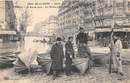 75-PARIS-INONDATIONS-LA RUE DE LYON - Alluvioni Del 1910