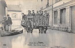 75-PARIS-INONDATIONS- RUE FELICIEN DAVID - Paris Flood, 1910