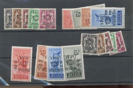 Deux Séries 798/806 ** Sans Charnière. Cote 13,50,- E. Anseele Préos - Unused Stamps