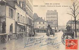 75-PARIS-INONDATIONS- GRENELLE BOULVARD DEGRENELLE - Überschwemmung 1910