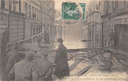 75-PARIS-INONDATIONS- UN COIN DE LA RUE CROS A AUTEUIL - Inondations De 1910