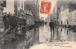 75-PARIS-INONDATIONS- PARIS- RUE DE L'EGLISE - De Overstroming Van 1910