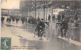 75-PARIS-INONDATIONS- QUAI BILLY - Überschwemmung 1910