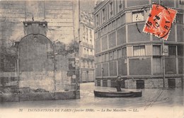 75-PARIS-INONDATIONS- LA RUE MASSILLON - Überschwemmung 1910