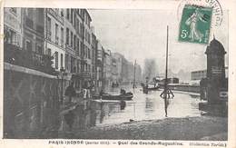 75-PARIS-INONDATIONS- QUAI DES GRANDS-AUGUSTINS - Paris Flood, 1910