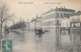 75-PARIS-INONDATIONS- QUAI DE LA RAPEE - La Crecida Del Sena De 1910