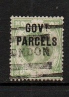 GB Official Government Parcels Sg O68 One Shilling Green  Heavy Used - Dienstzegels