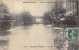 75-PARIS-INONDATIONS- BLD DIDEROT - Paris Flood, 1910