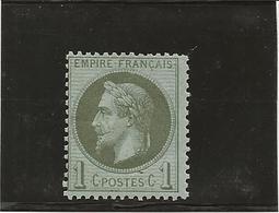 TIMBRE NAPOLEON III LAURE - N° 25 NEUF AVEC CHARNIERE- COTE : 80 € - 1863-1870 Napoléon III. Laure