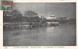 75-PARIS-INONDATIONS- LA MONNAIE ET L'INSTITUT - Alluvioni Del 1910