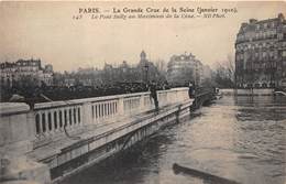 75-PARIS-INONDATIONS- LE PONT DE SULLY AU MAXIMUN DE LA CRUE - Alluvioni Del 1910