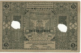 MONTENEGRO  5 Perpera     Scarce   Dated 1.10.1912     P3b - Andere - Europa