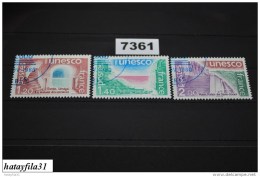 Frankreich 1980     Dienstmarken Mi. 21 - 23  Gestempelt   /   Für Den  UNESCO - Afgestempeld