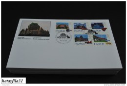 Kanada  1993   FDC  - Mi.  1356 - 1360 - Historische Hotels - ( T - 93 ) - 1991-2000