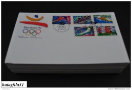 Kanada  1992   FDC  - Mi.  1289 - 1293  - Olympische Sommerspiele , Barcelona - ( T - 93 ) - 1991-2000