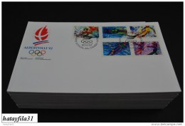 Kanada  1992   FDC  - Mi.  1274 - 1278 - Olympische Winterspiele , Albertville - ( T - 93 ) - 1991-2000