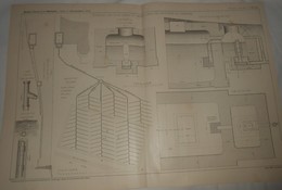 Plan De L'épandage Des Eaux Usées Et Vannes Dans Une Propriété De Campagne. 1904 - Public Works