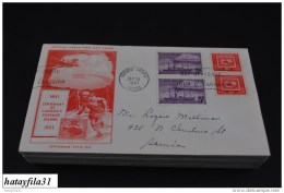 Kanada 1951 Gelaufene FDC -  Mi. 267 -  100  Jahre Kanadische Briefmarken Und Kanadische  Posthoheit - ( T - 88 ) - ....-1951