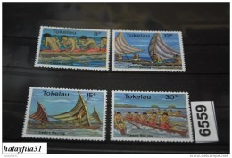 Tokelau-Inseln  1978   Mi. 58 - 61 ** Postfrisch  / Kanu - Wettkämpfe - Kanu