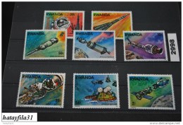 Ruanda   1976    Mi. 835 - 842 ** Postfrisch /   Raumfahrt Apollo - Sojus - Africa