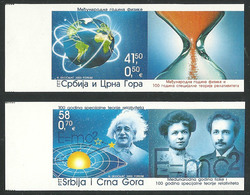 YUGOSLAVIA SERBIA, JUGOSLAWIEN SERBIEN Imperforated IMPERFORATE Proof, Ungezähnt, Albert Einstein Non Dentellato - Albert Einstein