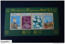 Türkei  2007  Mi. Block 62 **   800th Anniversary 0f Mevlana´s Birth /  Souvenir Sheet   / MNH - Nuovi