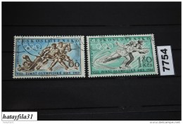 Tschecoslowakei  1960   Mi. 1183- 1184  Gestempelt  /  Olympische Winterspiele Squaw - Hiver 1960: Squaw Valley