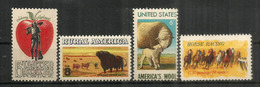 Rural America (race Bovine Angus,America's Wool,apple Seeds,etc ) 4 Timbres Neufs ** Etats-Unis - Agriculture