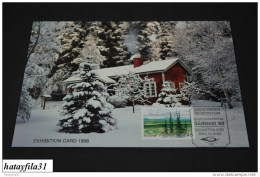Finnland  1988 EXHIBITION CARD - Messe Karte _ Briefmarken Börse "" Südwest ' 88 / Sindelfingen  ( T - 100 ) - Cartoline Maximum