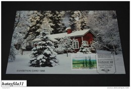 Finnland  1988 EXHIBITION CARD - Messe Karte _ Briefmarken Börse "" Südwest ' 88 / Sindelfingen  ( T - 100 ) - Maximumkarten (MC)