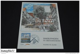 Finnland - Aland  1995  EXHIBITION CARD ( Messe Karten )   Int. Briefmarkenbörseb - SINDELPINGEN   (T - 100 ) - Cartes-maximum (CM)