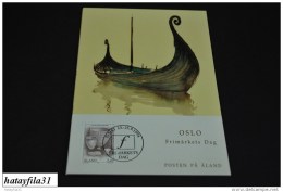 Finnland - Aland  1994  EXHIBITION CARD ( Messe Karten )   FRIMÄRKETAG - OSLO   (T - 100 ) - Maximumkaarten