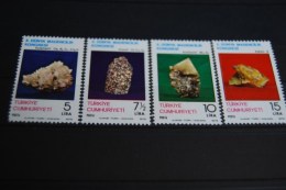 Türkei 1979 , Weltbergbaukongreß , Istanbul : Mineralien / Mi.2488 - 91 ** Postfrisch - MNH - Minéraux