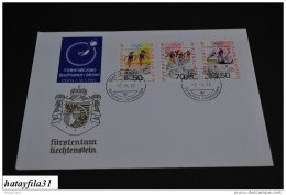 Liechtenstein 1992 Mi. 1030 - 1032 /  Olym. Winterspiele 1992 Albertville   (T - 97 ) - Lettres & Documents