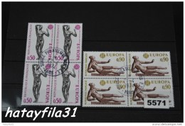 Frankreich    1974   CEPT  Mi. 1869 - 1870    4 Er Block    Gestempelt  / Skulpturen - 1974