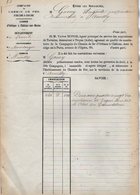 VP12.694 - PARIS X MONTARGIS 1873 - Acte De La Cie Du Chemin De Fer D'ORLEANS à CHALONS Concernant La Commune D'AMILLY - Spoorweg