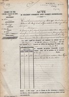 VP12.695 - PARIS X MONTARGIS 1875 - Acte De La Cie Du Chemin De Fer D'ORLEANS à CHALONS Concernant La Commune D'AMILLY - Spoorweg