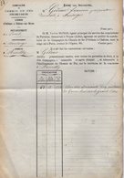 VP12.696 - PARIS X MONTARGIS 1875 - Acte De La Cie Du Chemin De Fer D'ORLEANS à CHALONS Concernant La Commune D'AMILLY - Chemin De Fer