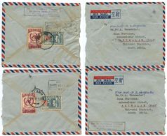 Malaya 1958 2 Airmail Covers Klang To Arimalam, Thiruchi District, India - Federation Of Malaya