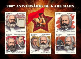 GUINEA BISSAU 2018 MNH** Karl Marx F. Engel G.W.F. Hegel V. Lenin M/S - OFFICIAL ISSUE - DH1826 - Karl Marx
