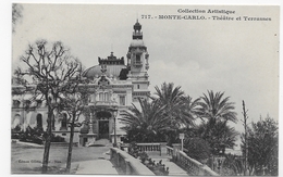 MONTE CARLO - N° 717 - THATRE ET TERRASSES - CPA NON VOYAGEE - Opéra & Théâtre