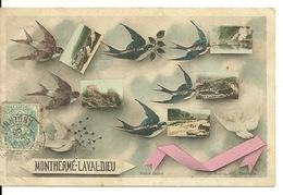 Delcampe - 08 - MONTHERME LAVAL DIEU / CARTE SOUVENIR HIRONDELLES - Montherme