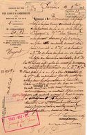 VP12.700 - PARIS 1883 - Lettre De La Cie Du Chemin De Fer De PARIS à LYON Objet Conduite De Gaz à VILLENEUVE SUR YONNE - Ferrovie