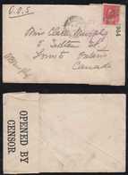 Canada 1918 Censor Cover - Covers & Documents